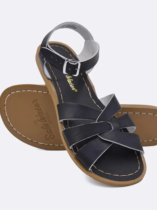 New in Box The ORIGINAL Sun-San Saltwater Sandal in BLACK Women's 9 - Picture 1 of 9